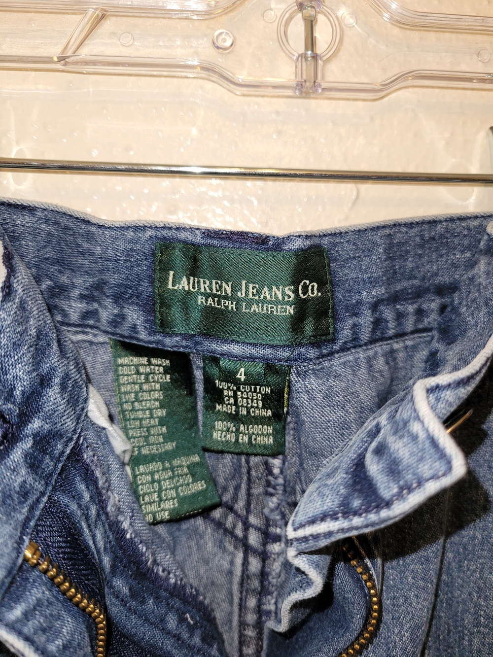 Lauren Jeans Co Ralph Lauren Denim Midi Skirt Raw Hem Blue Size 4 - Picture 5 of 8